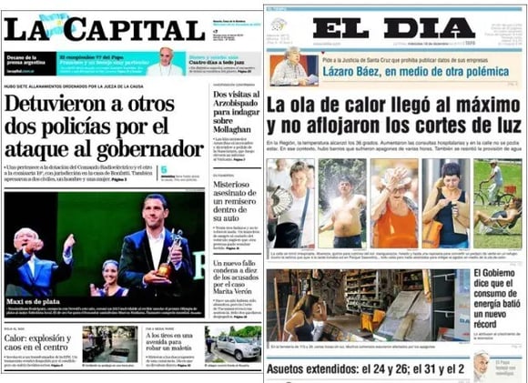 Cortes de luz, intimación a Edenor y Edesur, legalización de la marihuana en Uruguay, requisitos para salir al exterior y 19 y 20 de diciembre