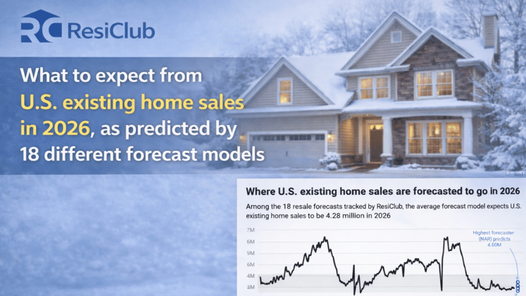What to expect from U.S. existing home sales in 2026, as predicted by 18 different forecast models