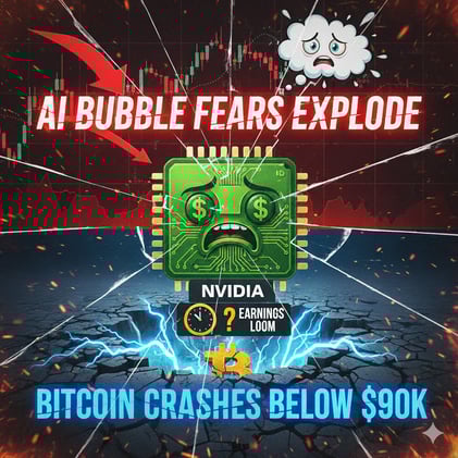 ๐จ AI BUBBLE FEARS EXPLODE: Markets Under Pressure as Nvidia Earnings Loom & Bitcoin Crashes Below $90K ๐จ