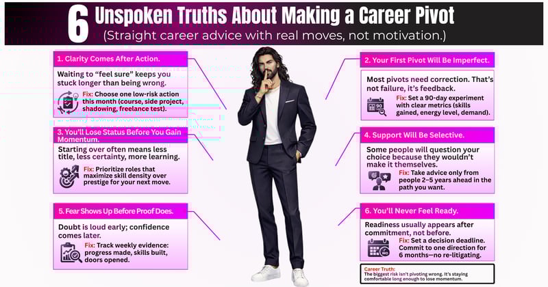 6 Unspoken Truths About Career Pivots Nobody Tells You Until It’s Too Late!!