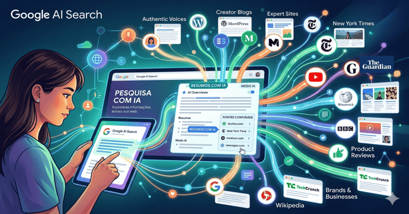 Google Search ganha novas formas de explorar a Web com IA 