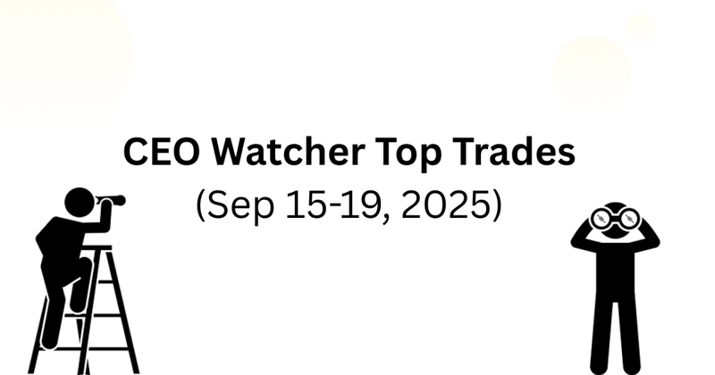 Top insider trades (Sep 15 - 19)