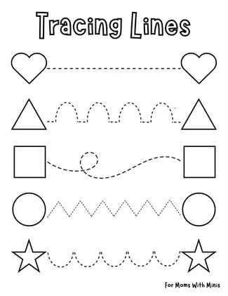 Shapes Tracing Lines Worksheet