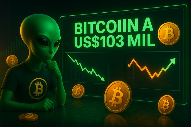 Bitcoin a US$103 mil: correção ou última chance antes do próximo topo?