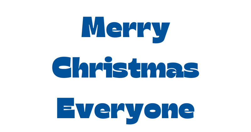 Merry Christmas everyone!