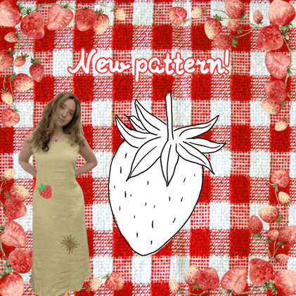 🍓Free Strawberry Embroidery Pattern