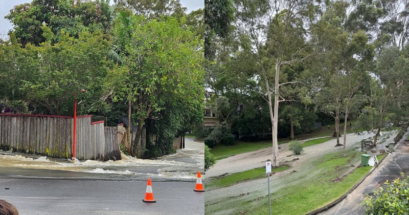 Flooding in Cremorne as water outages hit across the North Shore