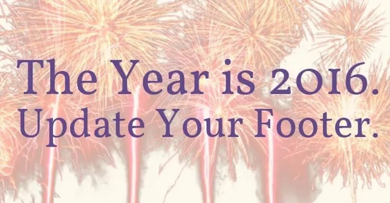 Estamos en 2016, ¡actualicen sus pies de página!