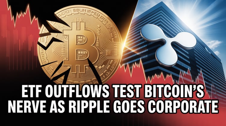 ETF Outflows Test Bitcoin's Nerve as Ripple Goes Corporate