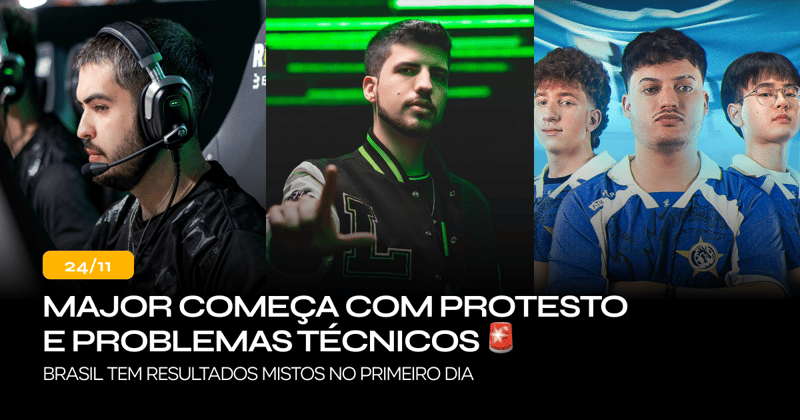 Major começa com protesto e problemas técnicos 🚨