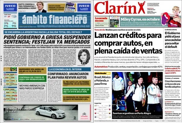 Juicio a Campagnoli, pedido de suspensión a la sentencia de Griesa, lanzan plan Pro.Cre.Auto, secuestros del grupo Boko Haram, México eliminó a Croacia