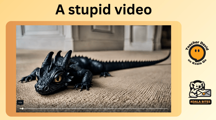 A stupid video I made using some AI tools on Canva