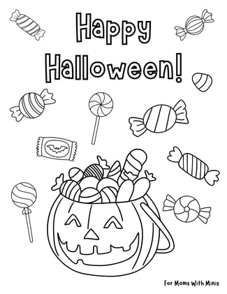 Happy Halloween Coloring Page