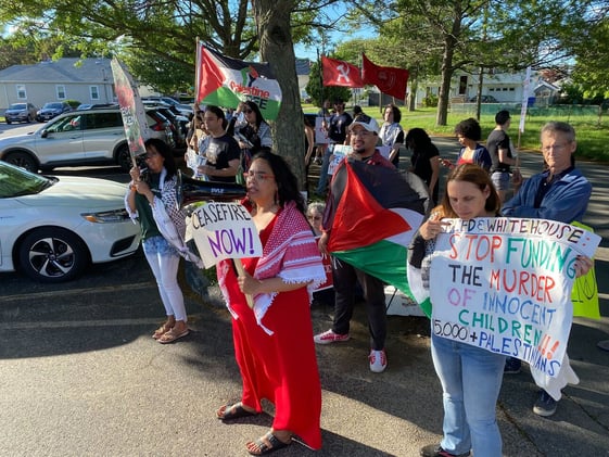 Protest at the R.I. Democratic Convention