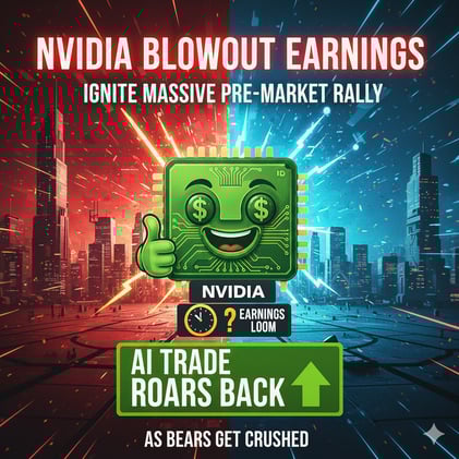 ๐ NVIDIA BLOWOUT EARNINGS IGNITE MASSIVE PRE-MARKET RALLY | AI TRADE ROARS BACK AS BEARS GET CRUSHED