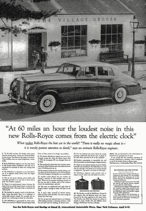 6-SEP-2025 | Excerpt from Ogilvy’s “60 miles an hour” Ad for Rolls-Royce