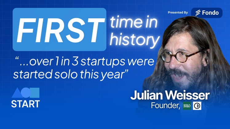🎙️ New Ep. Julian Weisser | The Solo Flippening: How 1-in-3 Startups Broke the Co-Founder Myth