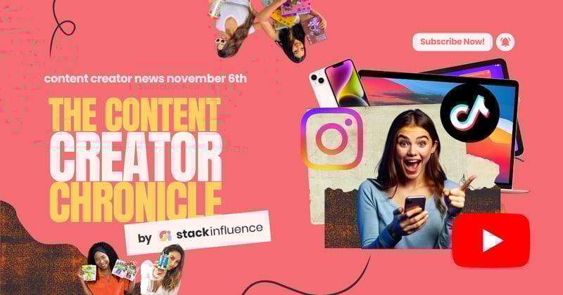 content creator news - november 6th