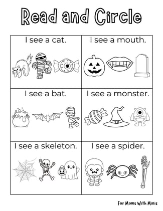 Halloween Read and Circle Worksheet