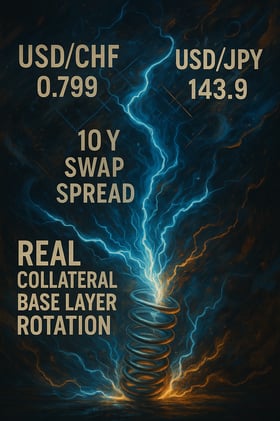 💱 USD/JPY, USD/CHF & 10Y Swap Spread: Fractures in the Global Collateral Vein