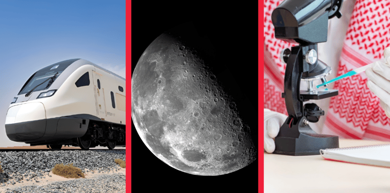 Saudi Announces New Cross-Country Rail, Time Capsule To The Moon, and More!