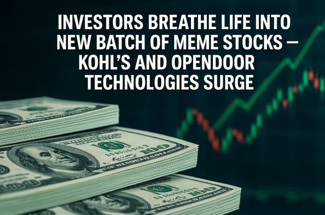 Investors Breathe Life into New Batch of Meme Stocks — Kohl’s and Opendoor Technologies Surge