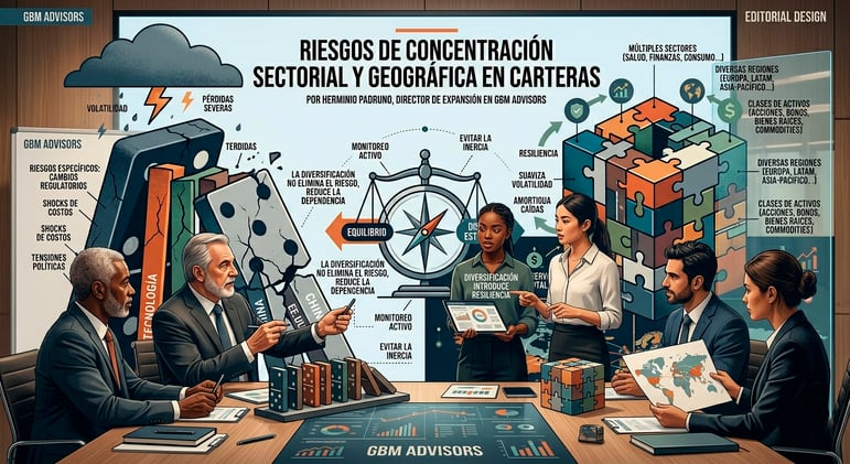 Riesgos de concentración sectorial y geográfica en carteras