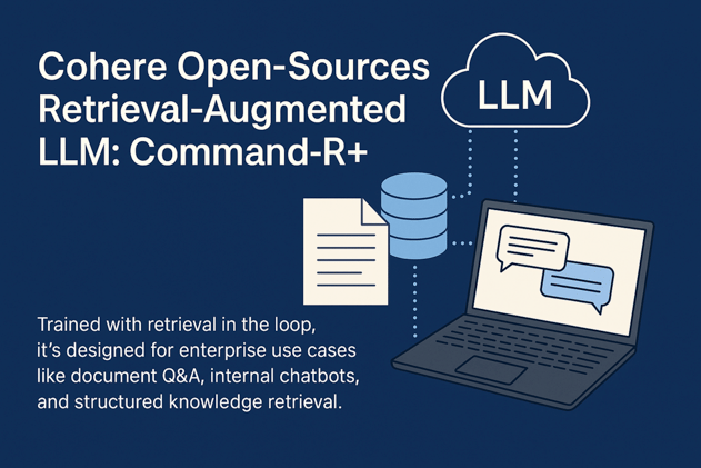 Cohere releases Command-R+, a retrieval-augmented open model tuned for enterprise tasks