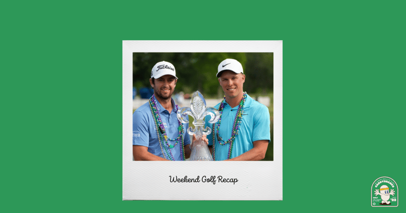 This weekends golf recap is here. 