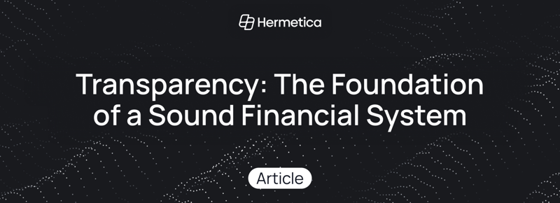 Transparency: The Foundation of a Sound Financial System
