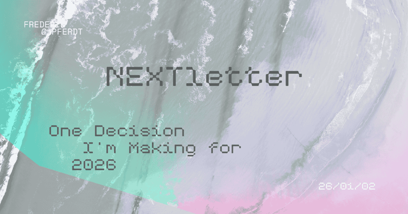 One Decision I'm Making for 2026