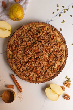 Apple Ricotta High-Fiber, High-Protein Tart
