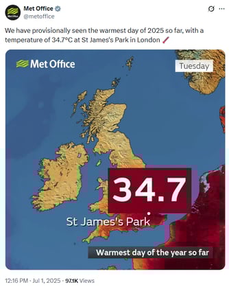 Europe heat still on blast and Flossie hits Category 3