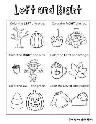 Fall Themed Left and Right
