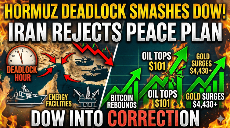 π¨HORMUZ DEADLOCK SMASHES THE DOW INTO CORRECTION AS IRAN REJECTS U.S. PEACE PLAN β OIL TOPS $101, GOLD SURGES PAST $4,430, AND BITCOIN REBOUNDS: YOUR COMPLETE MONDAY MARCH 30 WAR WEEK BATTLE PLANπ¨
