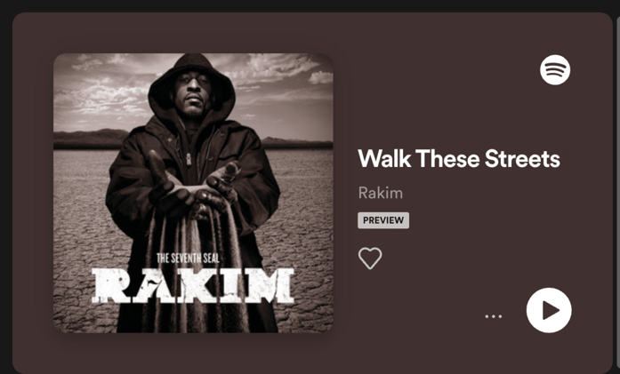Rakim - Walk These Streets