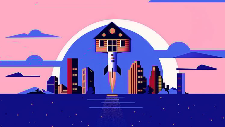 A Residential Blast-Off Leaves Commercial Real Estate Behind