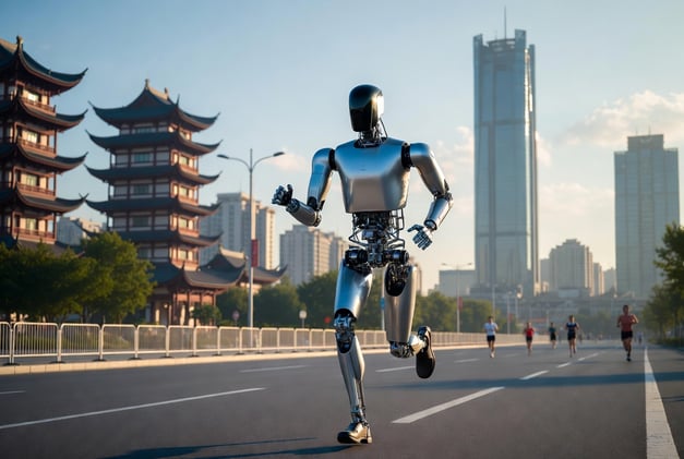 Humanoid Robot Wins First Place in Beijing Half Marathon