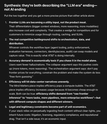 The center of gravity is moving away from “one giant model answers everything” toward “systems engineering, routing, and domain-bounded models.”