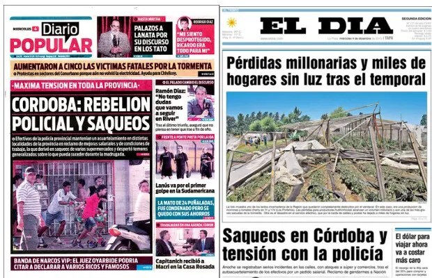 Saqueos en Córdoba, Capitanich y Macri, impuestos a los bienes de lujo y jura de diputados