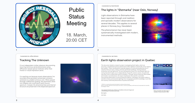 April Status Meeting