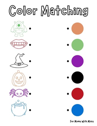 Halloween Color Matching Worksheet