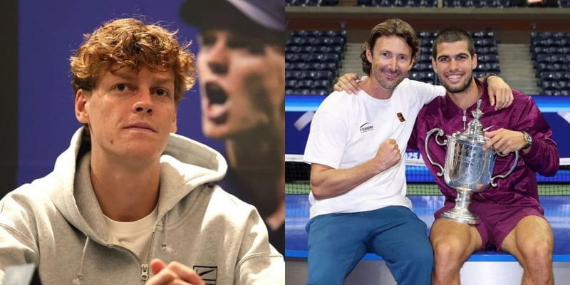 Jannik Sinner's first reaction to Carlos Alcaraz & Juan Carlos Ferrero split-up