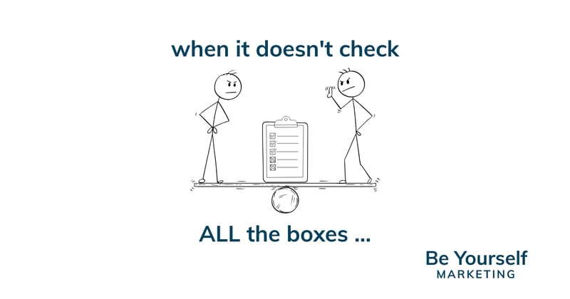 when it doesn't check ALL the boxes ... [🐝U] 