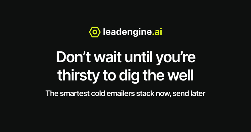 Don’t wait until you’re thirsty to dig the well
