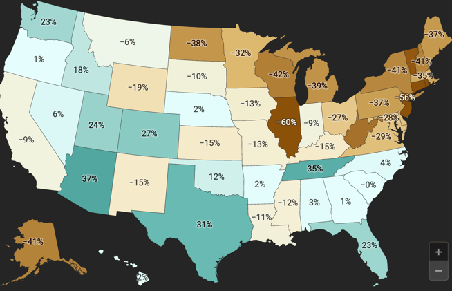 17 states are back above pre-pandemic 2019 housing inventory levels