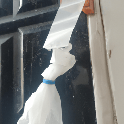 ¿Cómo se llama el plástico que se pone en las puertas?