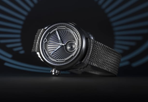 Ming Brings Back Their Destro Monopusher Chrono; Benrus Revives The Very Cool Sky Chief; Dennison Goes On Safari; Tutima's Light Blue Titanium Patira; A Matte Integrated Bracelet Gerald Charles