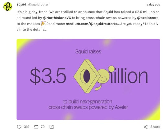 Intain and Avalanche announce partnership, several projects close seed round