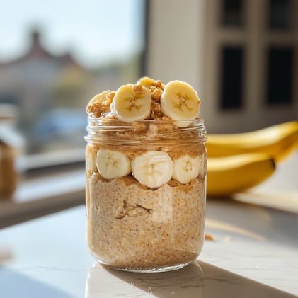 Banana Peanut Butter Overnight Oats